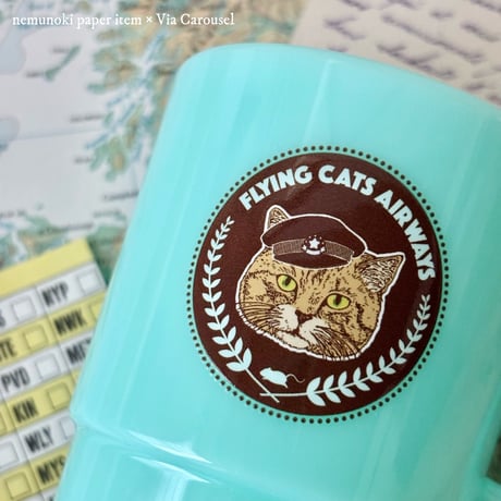 nemunoki paper item/「世界を旅する猫たち」　エアラインプラマグセット