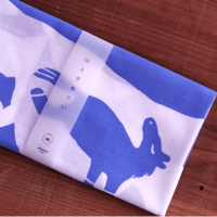 itomici　山と刺繍	手ぬぐい「白馬岳の代掻き馬」