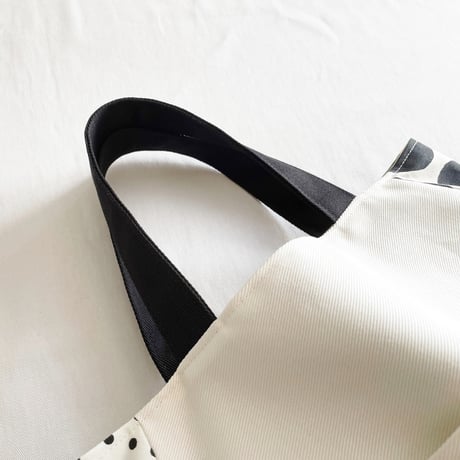 yamamoto404／水玉パッチワーク ラウンド型バッグ -キナリ-