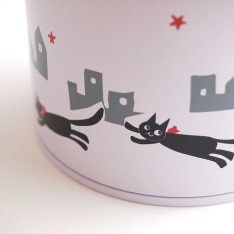 ツメサキの世界　小さなお茶缶　夜を駈ける猫