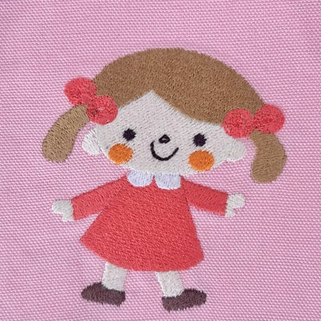 チョコット　ぺたんこ刺繍ポーチ　女の子