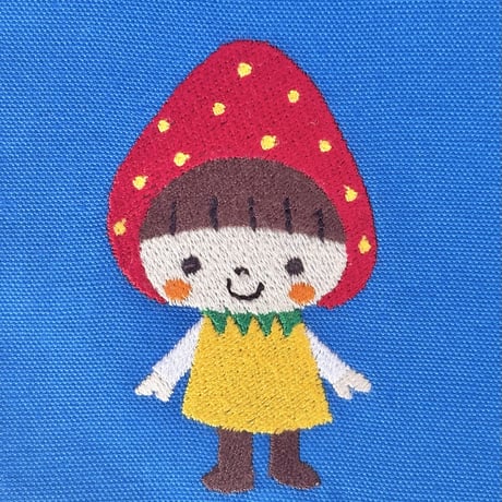 チョコット　ぺたんこ刺繍ポーチ　いちご