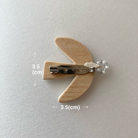 craftseed(クラフトシード）  鳥のブローチ　グレイ
