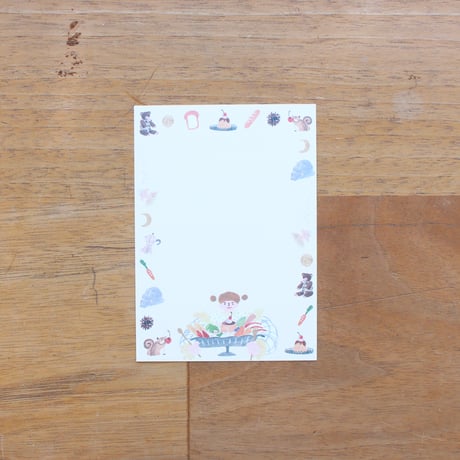 ワカイリエ / 私のプリンアラモード　メモセット（20枚）