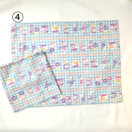 cheka／ランチョンマット&巾着  ①②③④