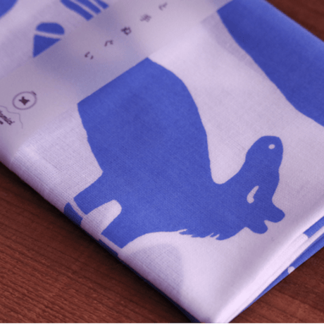 itomici　山と刺繍	手ぬぐい「白馬岳の代掻き馬」
