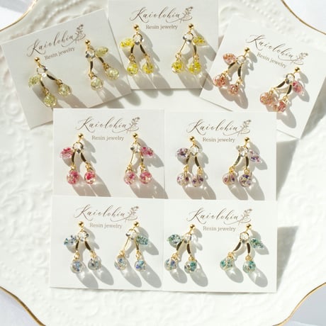 kaiolohia307(カイオロヒア)/ 花雫のさくらんぼ/ピアス