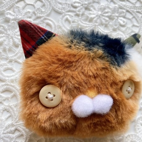 choco a choco／ ふわもこブローチ  三毛猫・黄ねこ・うさぎ