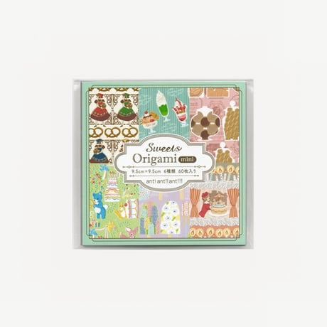 ant's Handmade Market /  おりがみmini 60枚入 ①sweets ②ねこ