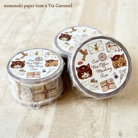 nemunoki paper item/「猫たちの郵便局」マスキングテープitems