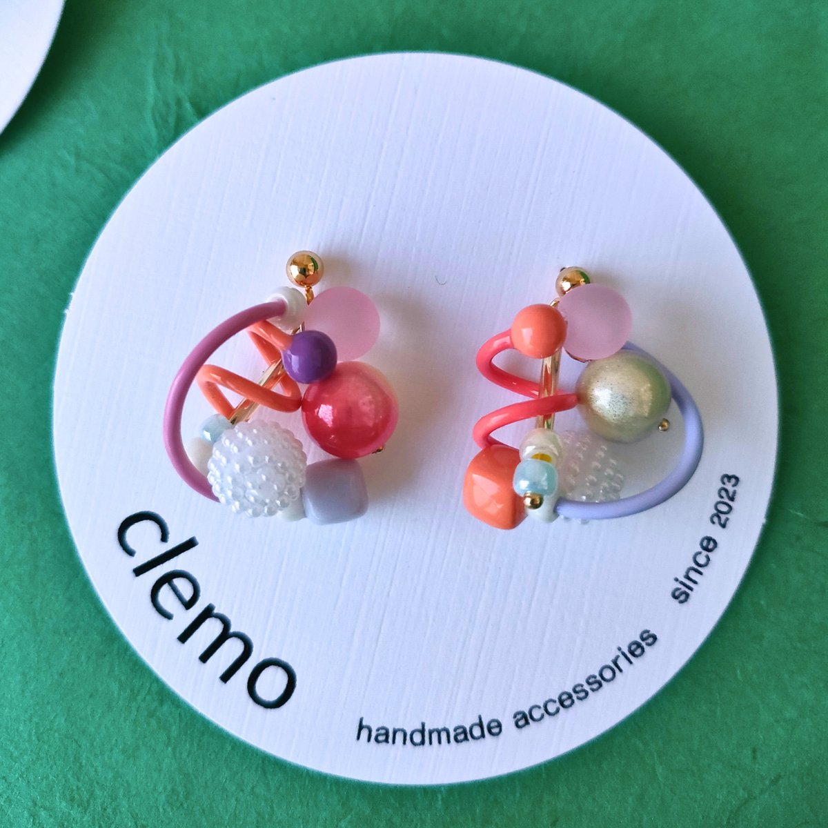 【004】ライムカラーのピアス／イヤリング clemo COSMOサンセット ピアス・イヤリング | くうそう ONE-DERFUL