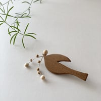 craftseed(クラフトシード）  鳥のブローチ　ナチュラル