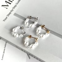 Ery Jewelry(エリージュエリー) / パールフープ風 ピアス/イヤリング