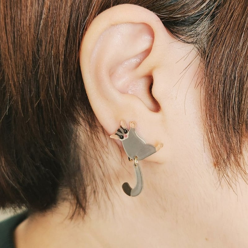 みちくさ雑貨店 フクロモモンガ ピアス・イヤリング | くうそう ONE-DERFUL