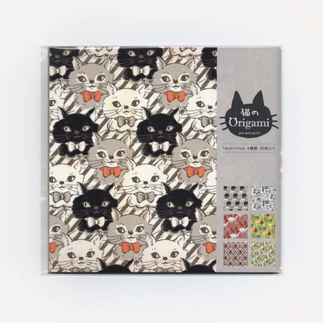 ant's Handmade Market / おりがみ14cm ①ねこ　②リボン