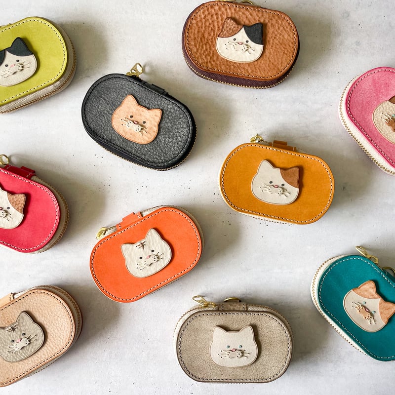 lecoa☆leather(レコアレザー)/ にゃんこポーチ | くうそう ONE-DERFUL
