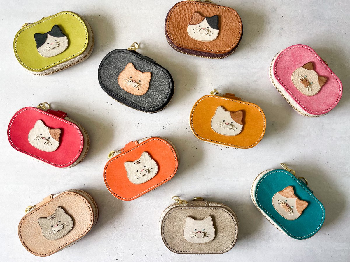 lecoa☆leather(レコアレザー)/ にゃんこポーチ | くうそう ONE-DERFUL