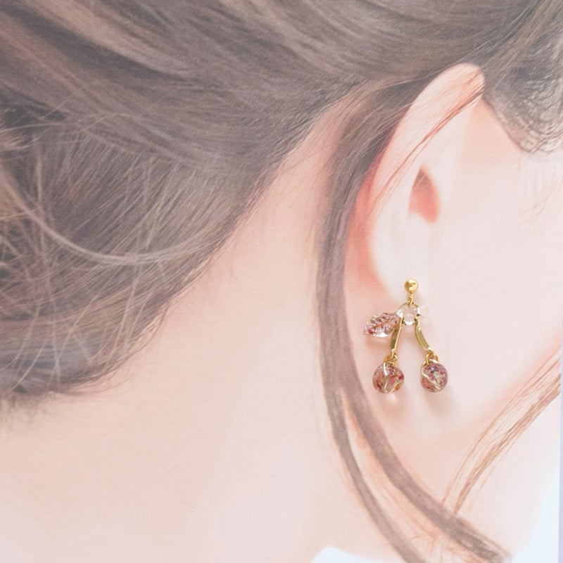 kaiolohia307(カイオロヒア)/ 花雫のさくらんぼ/ピアス | くう