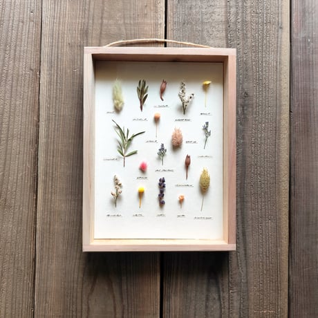 milwaukie dried flower /  古材風パネル　29×22