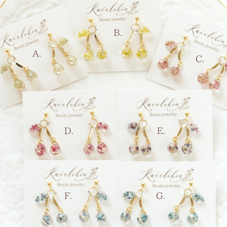 kaiolohia307(カイオロヒア)/ 花雫のさくらんぼ/ピアス