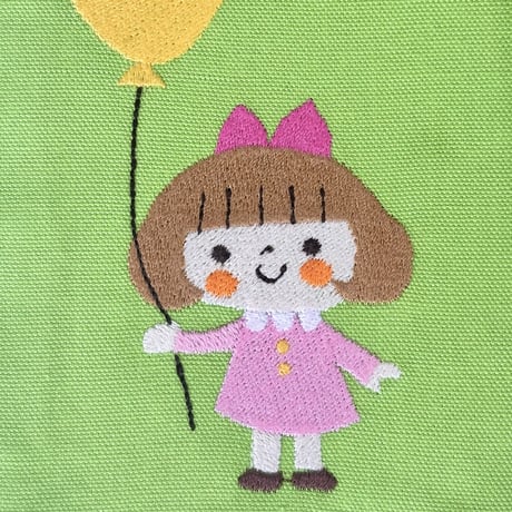 チョコット　ぺたんこ刺繍ポーチ　風船