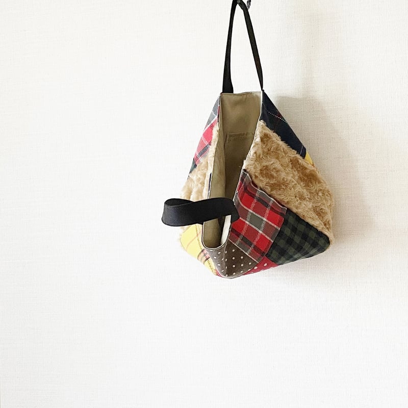 yamamoto404／ボアとウールのパッチワークバッグ | くうそう ONE-DERFUL