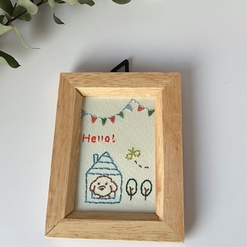 t＆/ 紙刺繍 フレーム 小・大 | くうそう ONE-DERFUL