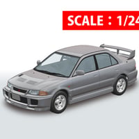 1/24楽プラCE9A ランサーGSRエボリューションⅢ 1995 クイーンズシルバー