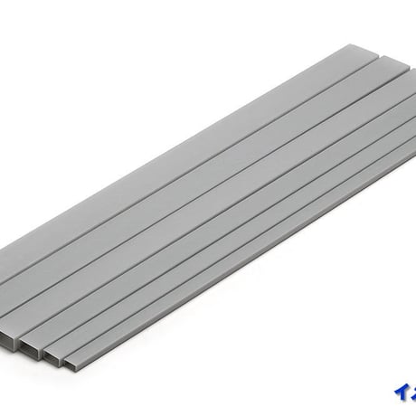 プラ=材料(グレー) 長方形パイプ4×8mm