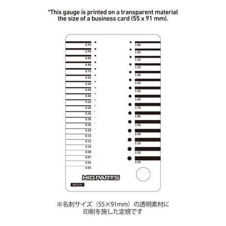 マイクロゲージ0.05-2.3mm用