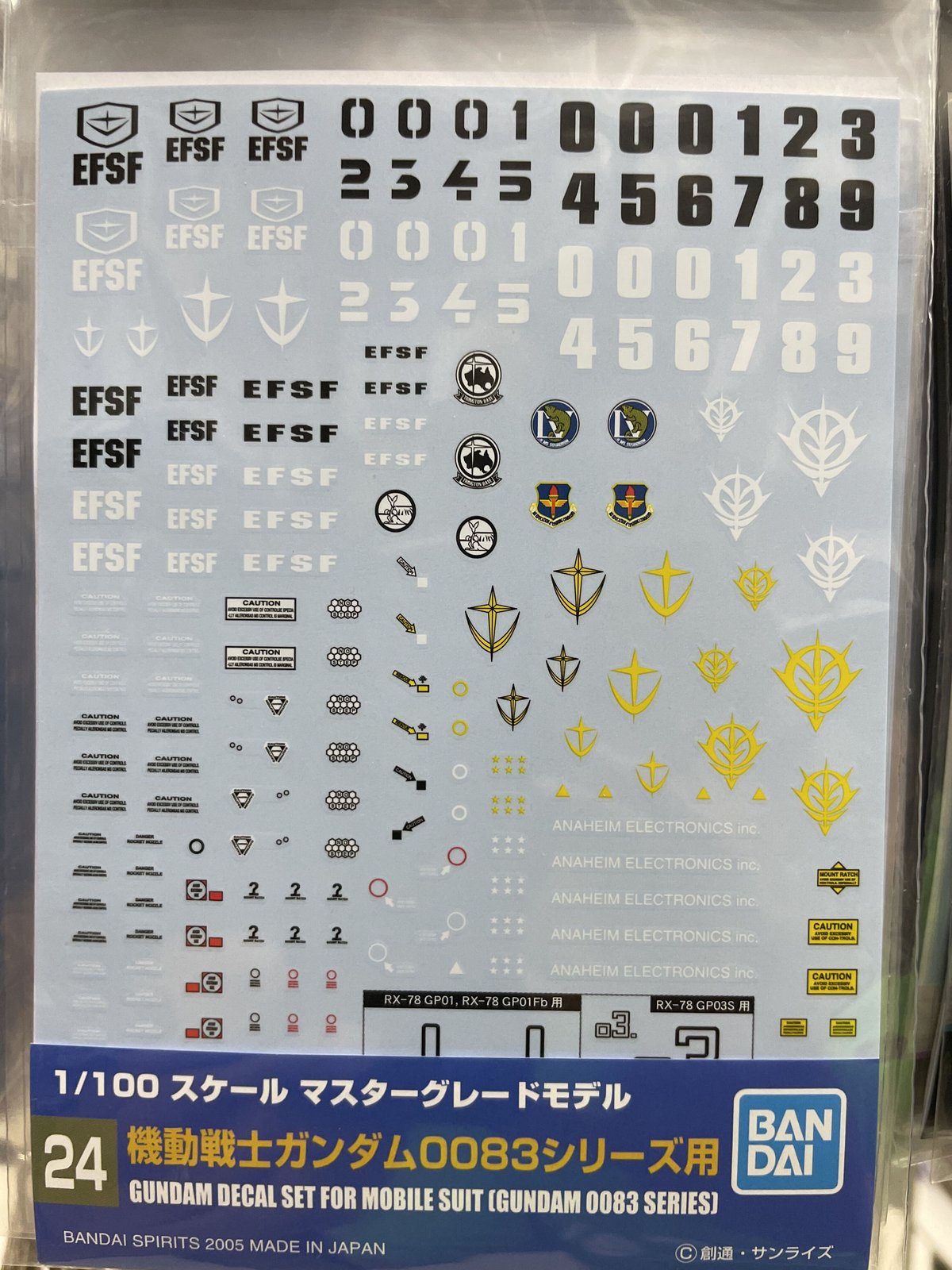 デカール：MGガンダム0083シリーズ用 | 民家型模型店ぷらも屋