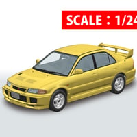 1/24楽プラCE9A ランサーGSRエボリューションⅢ 1995 ダンデライオンイエロー