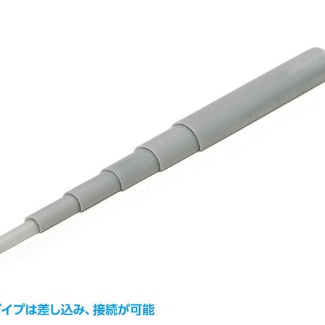 プラ=材料(グレー) ハーフパイプ 1.5x3mm 5