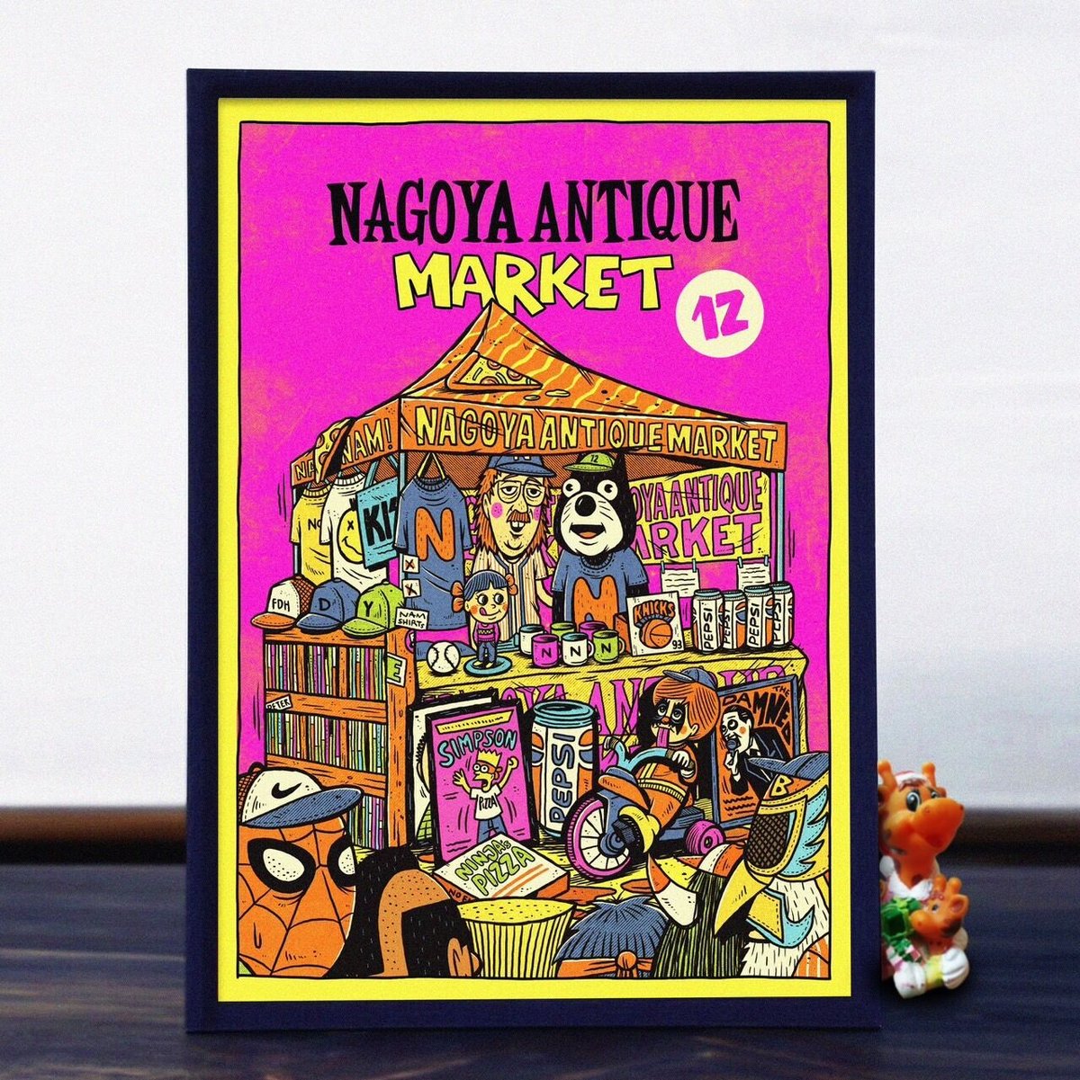 アンティーク おもちゃ屋 レトロ ポスター （大）絵画 （A） 第12回名古屋アンティークマーケットオフィシャルポスター | NAGOYA