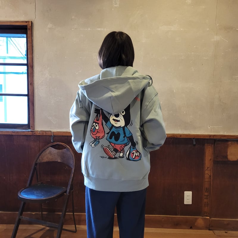 SATUR アップリケリベットパーカーネイビー 11thNAMパーカー スモーキーグリーン リペイント | NAGOYA