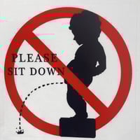 トイレ用ステッカー PLEASE SIT DOWN