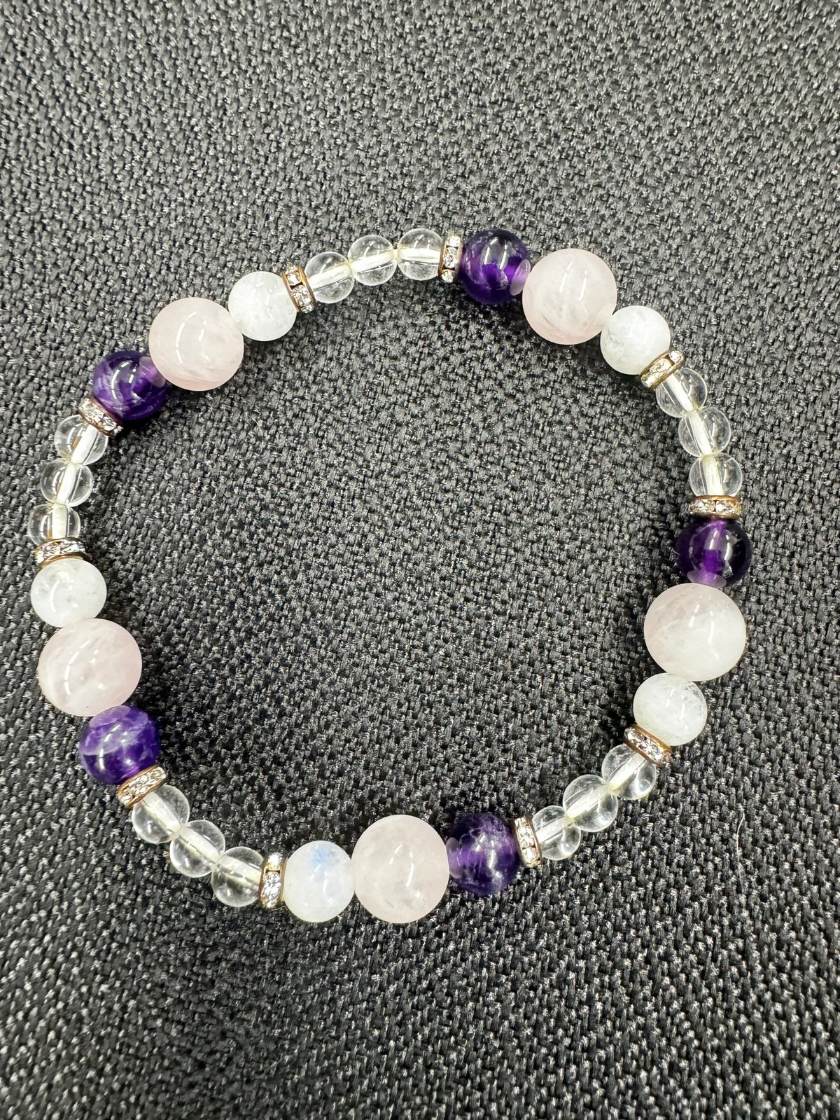 恋愛用 パワーストーンブレス 16cm アメジスト・ローズクオーツ