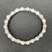 恋愛用　パワーストーンブレス　17cm　水晶・ローズクオーツ　浄化済み