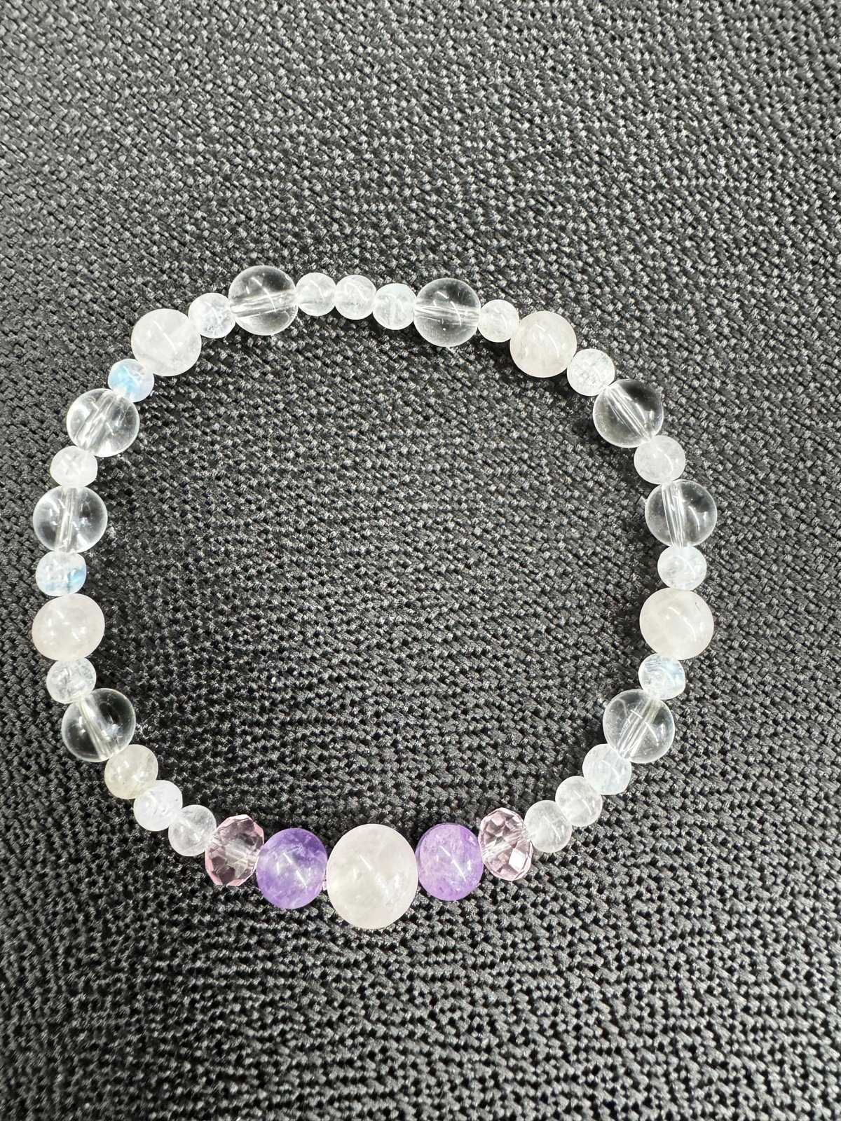 恋愛用 パワーストーンブレス 16cm アメジスト・ローズクオーツ