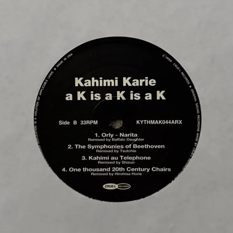 Kahimi Karie – A K Is A K Is A K 12inch Vinyl (Dead Stock)