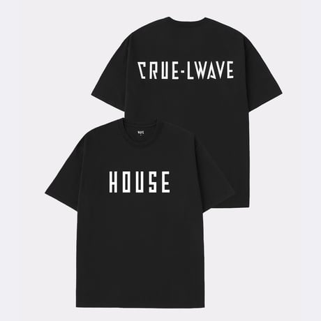 CRUE-LWAVE MUSIC TEE “HOUSE” Black