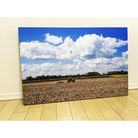 写真パネル 90cm x 60cm「サトウキビ畑を耕す」《新中古・展示品》