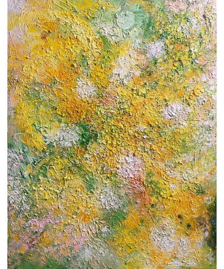 ⭐︎【美品】⭐︎ 花瓶に黄色と紫の花が描かれた油彩画 肉筆油彩画 「三宝柑」 萩原 淳 F6号 美術品 油絵 インテリア 額縁付き