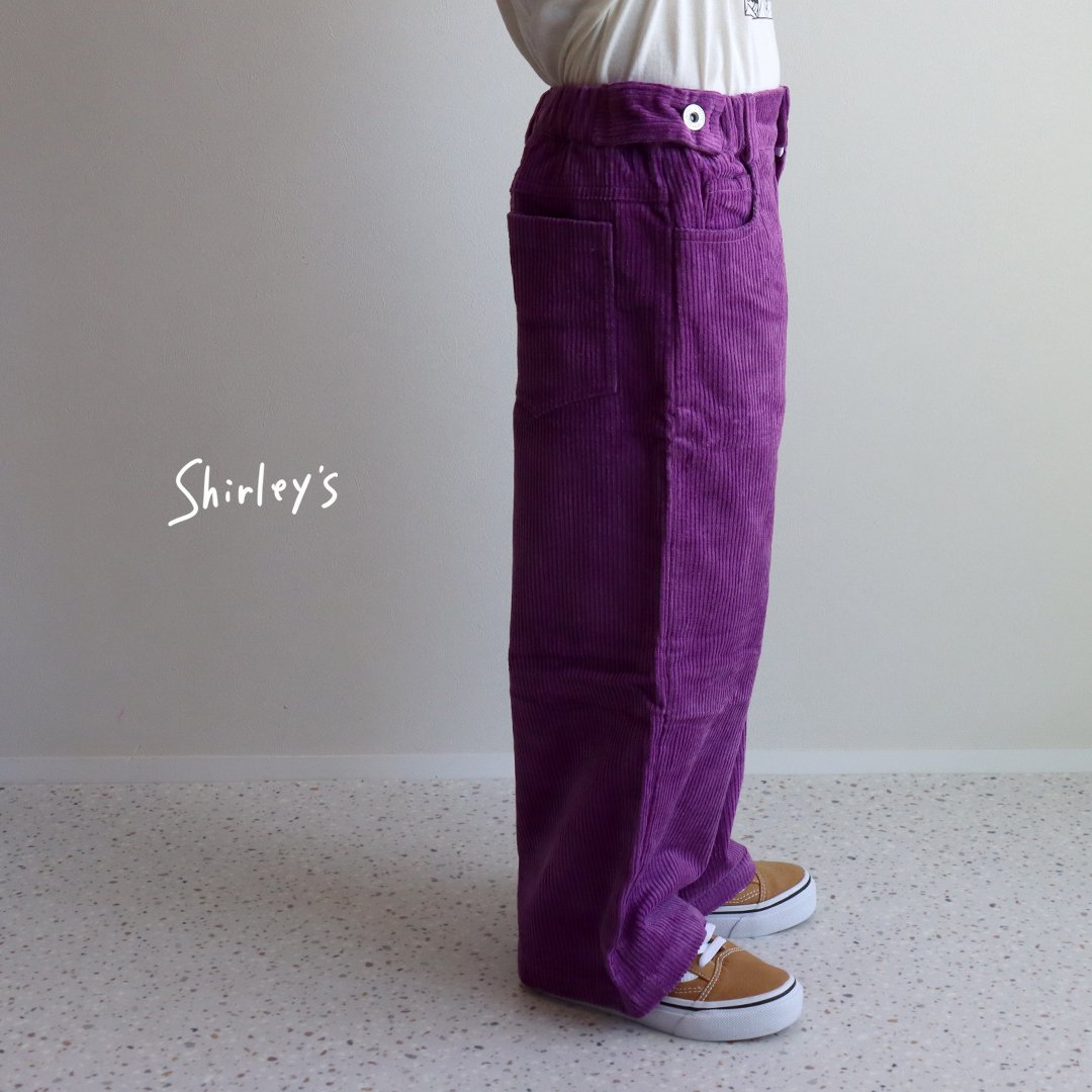 90～140size】2カラーコーデュロイワイドパンツ | Shirley