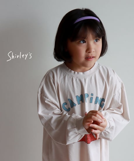 【90～125size】CAMPING長袖Tシャツ