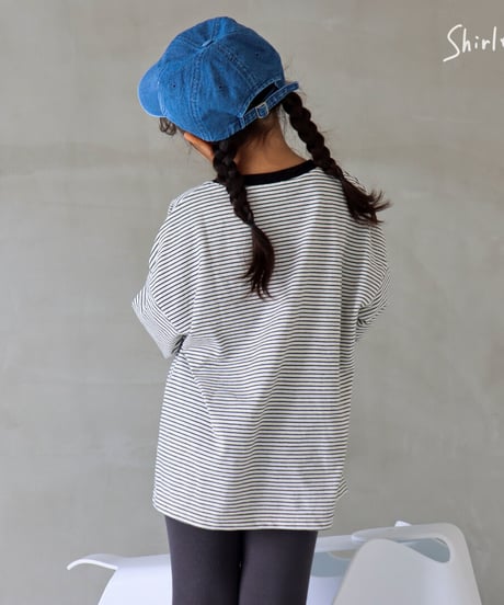 【90～130size】tantanボーダー長袖Tシャツ