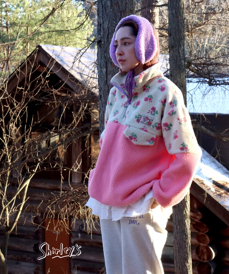 ADULT】フラワーボアアノラック | Shirley's