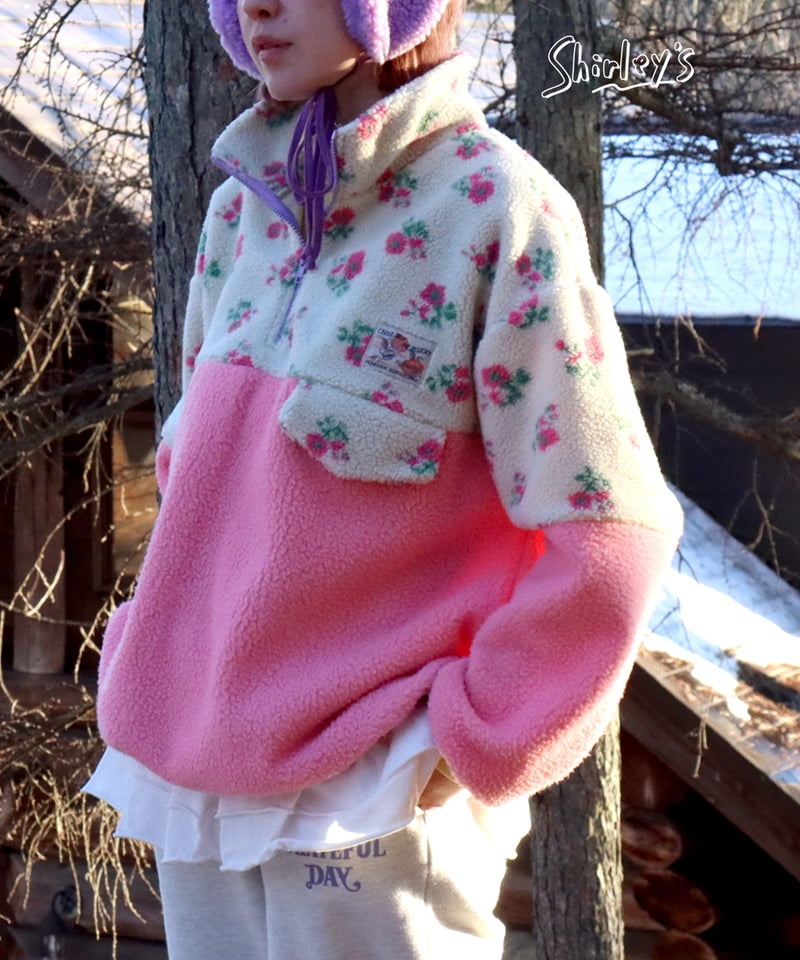 ADULT】フラワーボアアノラック | Shirley's