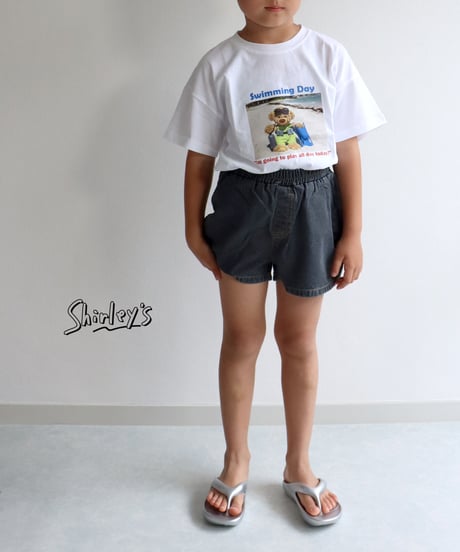 【ラスト・S80～90/M90～100】Swimming day 半袖Tシャツ