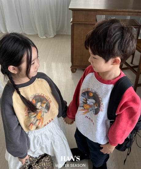 【ラスト・S90~100/M100~105】MOM&KIDS裏起毛NASAスウェット